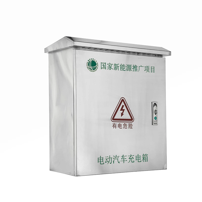 Armario para cargador de vehículos eléctricos de acero inoxidable con clasificación IP54