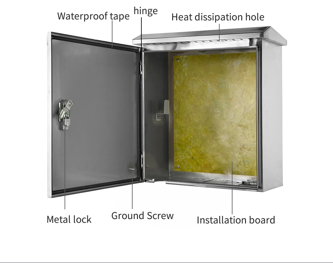 Armario para cargador de vehículos eléctricos de acero inoxidable con clasificación IP54