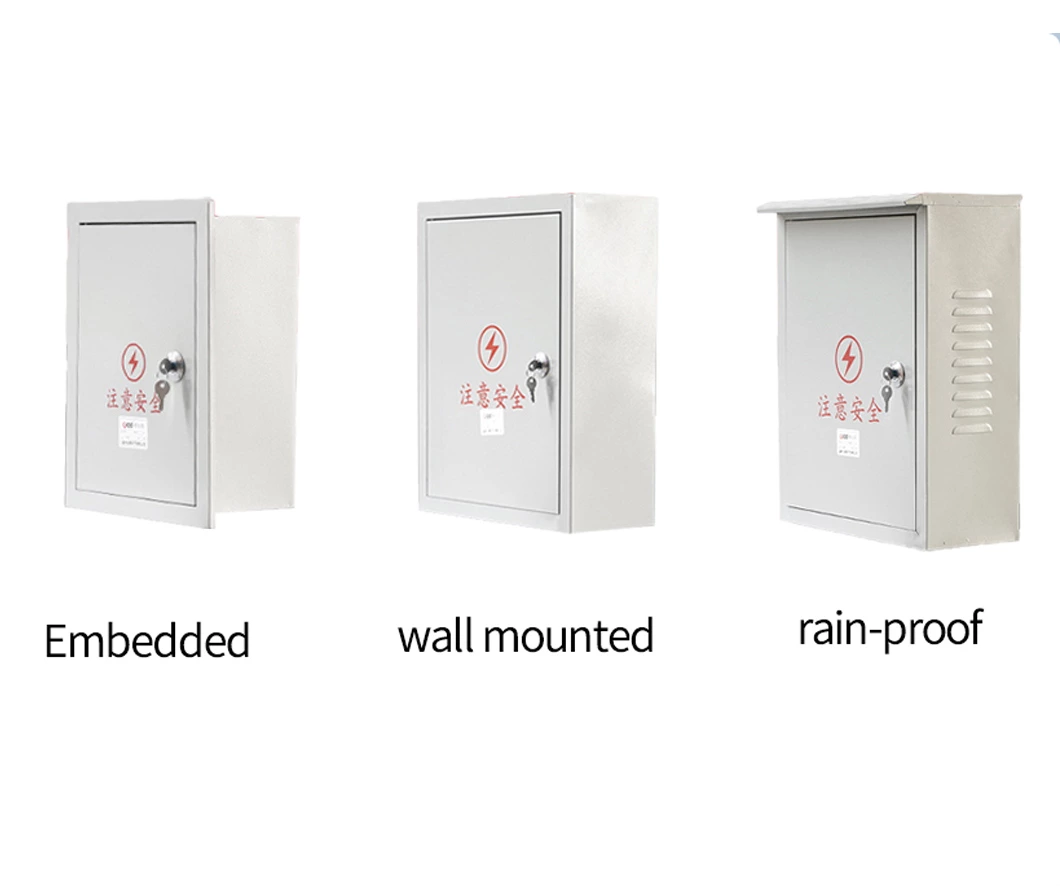 Caja eléctrica metálica con acabado de pintura en polvo