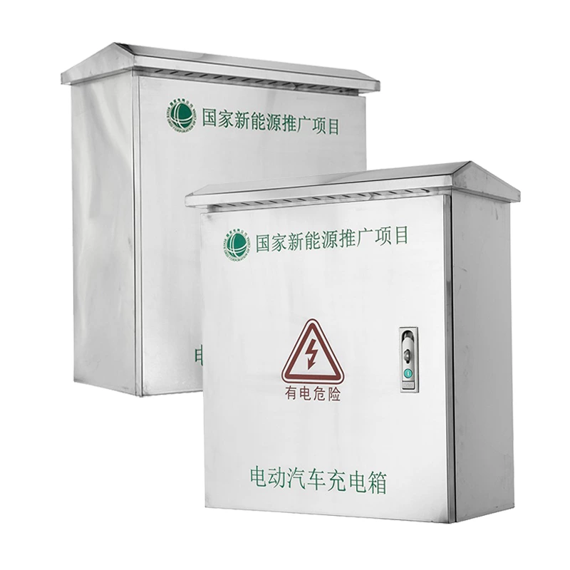 Caja de cargador de acero inoxidable para vehículos eléctricos con protección contra sobretensiones
