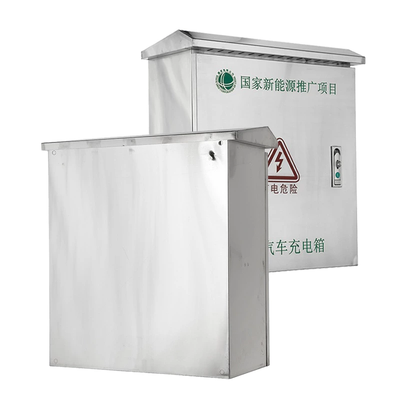 Caja de acero inoxidable para cargador de vehículos eléctricos para estacionamiento al aire libre