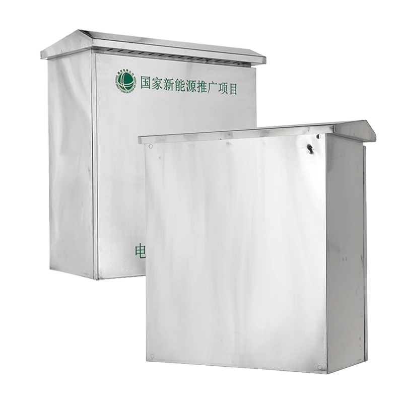 Caja de cargador de vehículos eléctricos de acero inoxidable con orificios pretroquelados