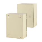 Caja de acero con recubrimiento en polvo para protección contra la corrosión