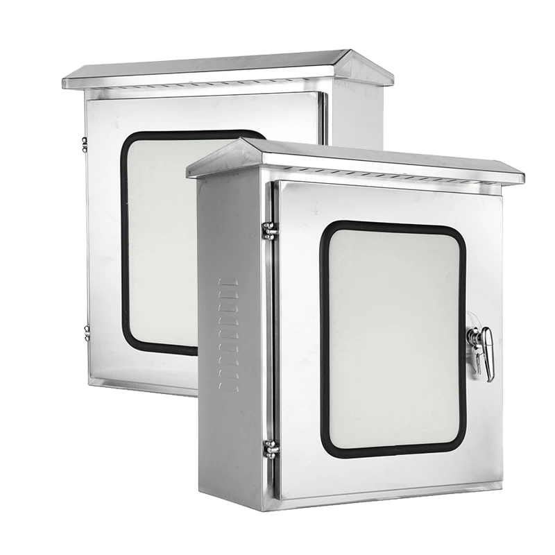 Armario eléctrico de acero inoxidable de dos puertas