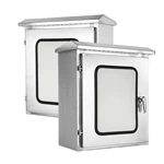 Armario eléctrico de acero inoxidable de dos puertas