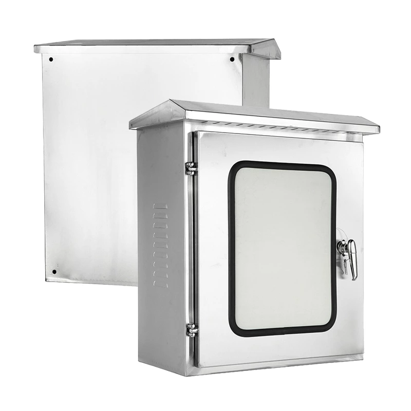 Armario eléctrico de acero inoxidable con dos puertas