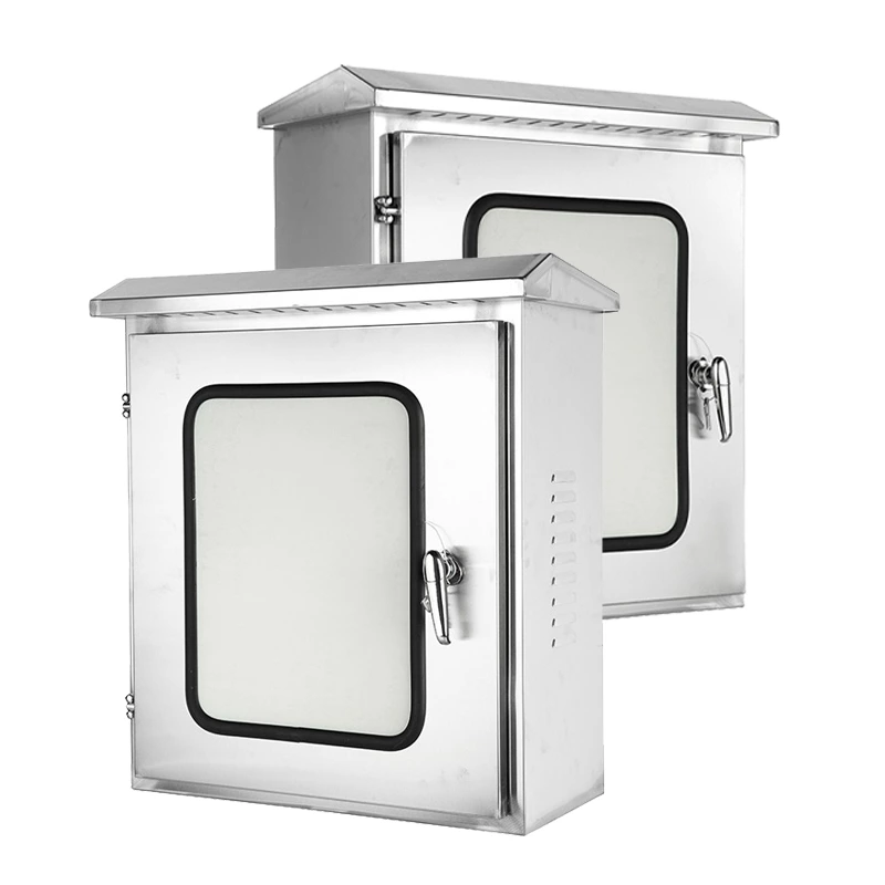 Armario de distribución de acero inoxidable de dos puertas