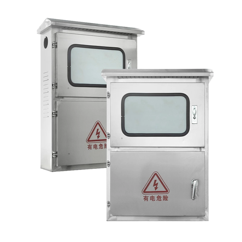 Caja de conexión a red fotovoltaica exterior de acero inoxidable