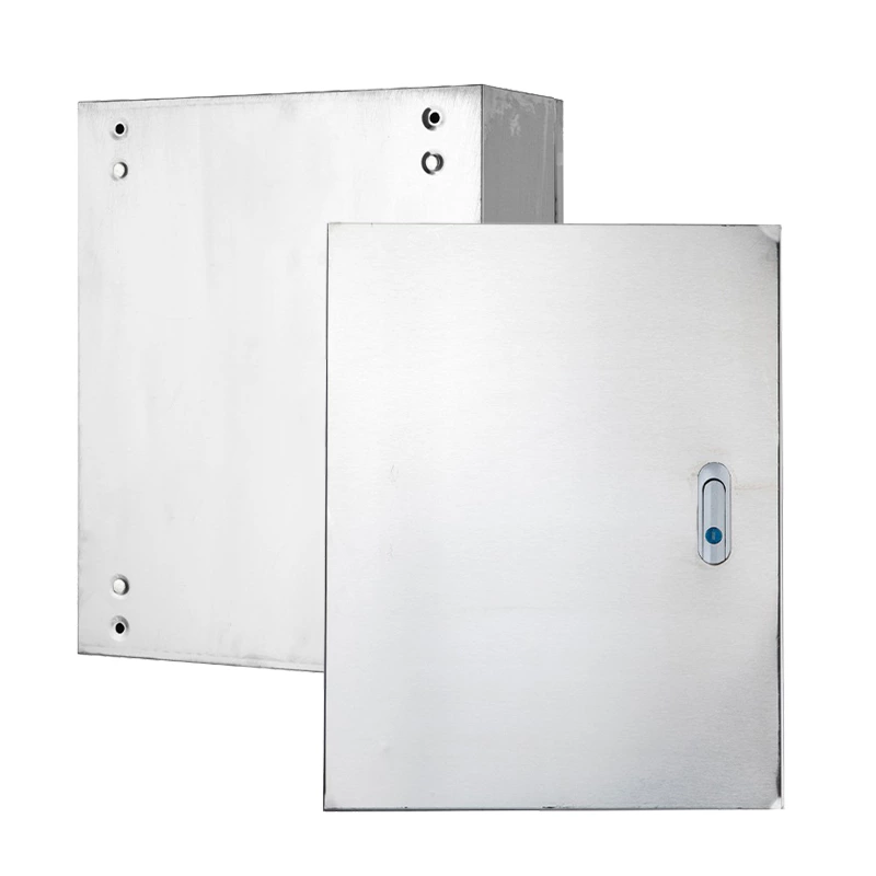 Caja eléctrica de acero inoxidable para uso en exteriores
