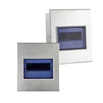 Caja de conexiones empotrable de acero inoxidable para interruptor neumático