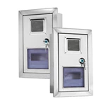 Caja de contador empotrada en la pared de acero inoxidable con ventana