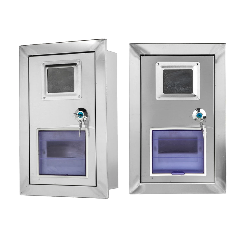 Caja de acero inoxidable para contador de electricidad de montaje en pared