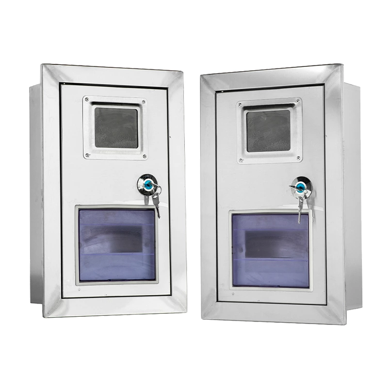 Caja de medidores comercial de acero inoxidable para montaje en pared