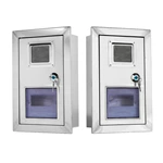 Caja de contador mural de acero inoxidable con ventana