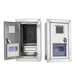 Caja de contador de acero inoxidable para montaje en pared de alta calidad