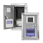 Caja de medidor empotrada en pared de acero inoxidable para exteriores