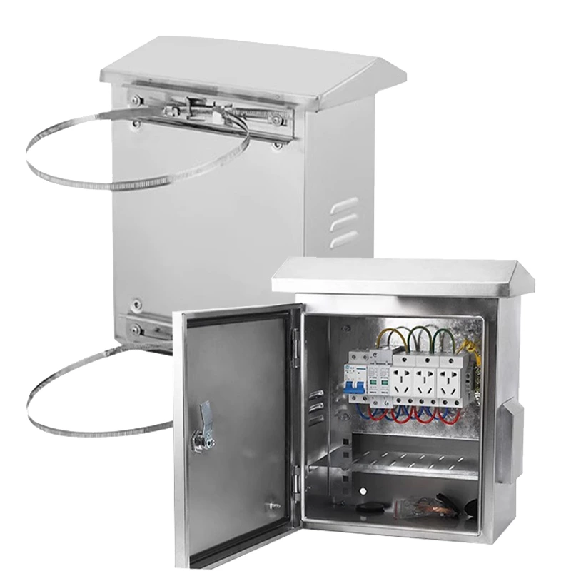 Caja de monitoreo exterior con conexión a tierra