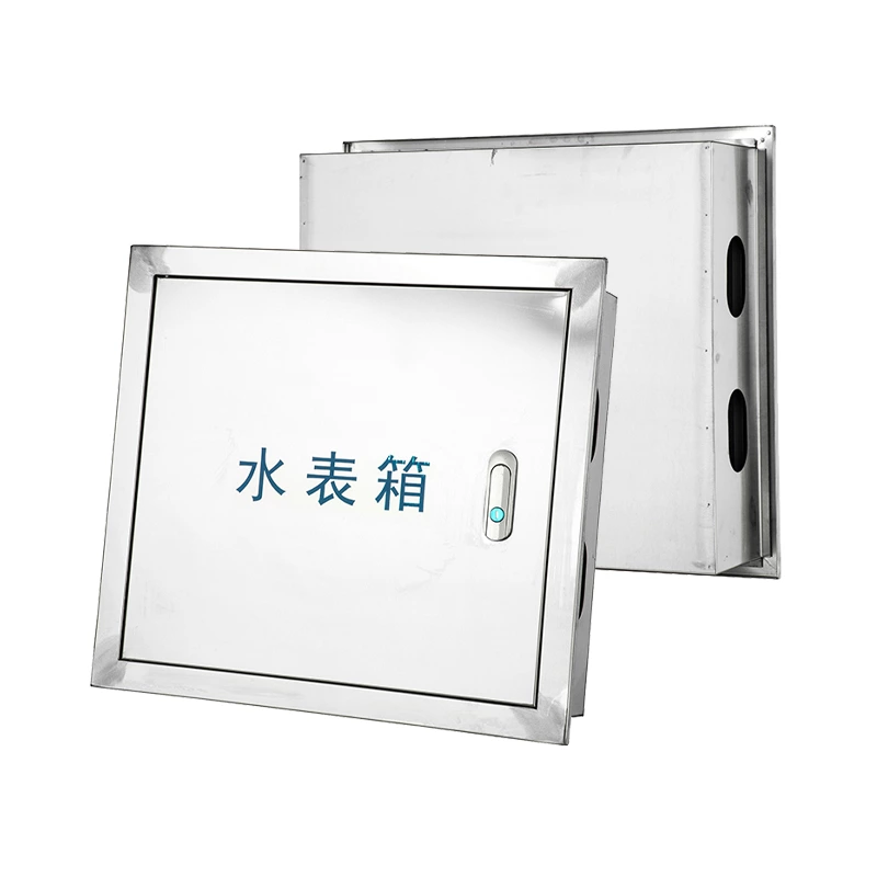Caja de contador de agua de acero inoxidable para interiores